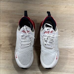 Nike White and Red Athletic Shoes
